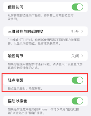 昂昂溪苹果授权维修站分享iPhone轻点无法唤醒怎么办 